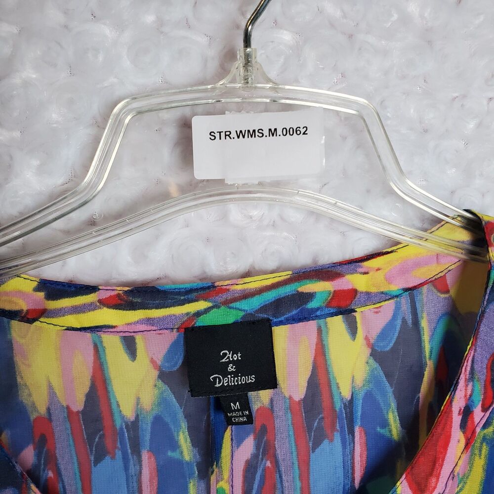 21st Delicious Colorful Patterned Blouse Size M - Picture 2 of 9